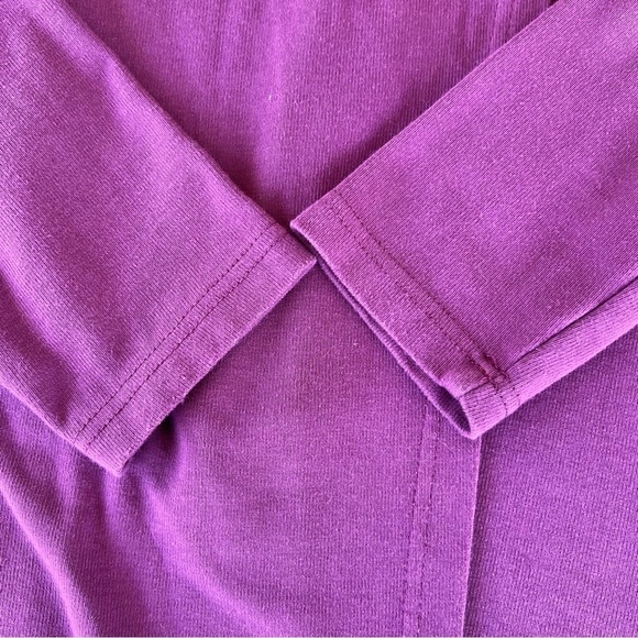 Kleen Lagenlook Asymmetrical Wrap Long Sleeve Tunic Fuchsia Minimalist Large GUC - Picture 7 of 11